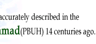 Recently discovered astounding scientific facts, accurately described in the Muslim Holy Book and by the Proph Muhammad(peace be upon him) 14 centuries ago.